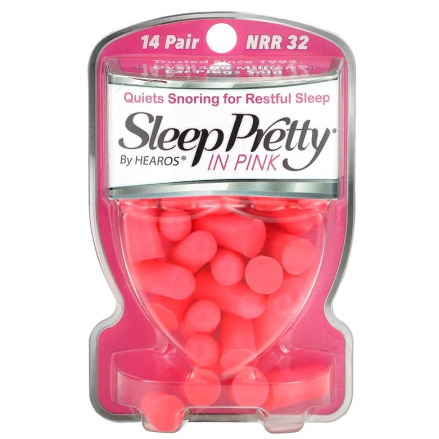 TERMURAH - Hearos, Ear Plugs Sleep Pretty in Pink 14 Pair