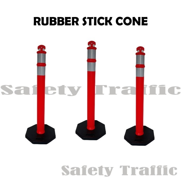 Stick Cone 115 cm / Stick Cone Rubber Base Hitam