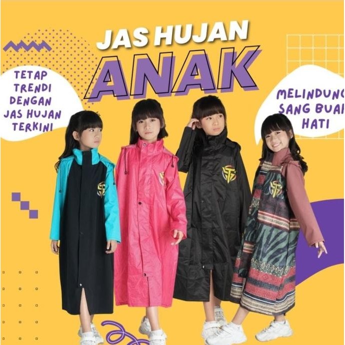 JAS HUJAN ANAK TWINS19 PEREMPUAN LAKI LAKI MOTIF LUCU - RAINCOAT ANAK