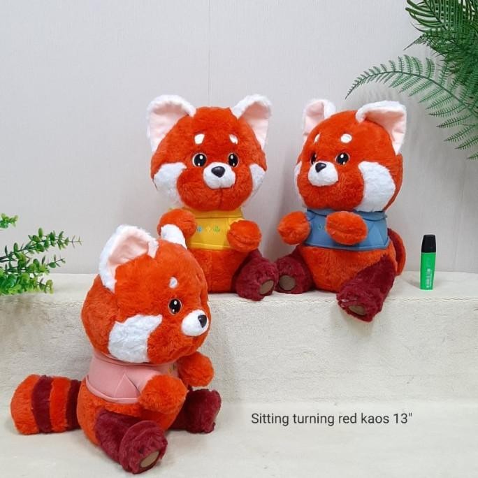 Boneka Turning Red Kaos 35cm Boneka Panda Bamboo kado hadiah anak