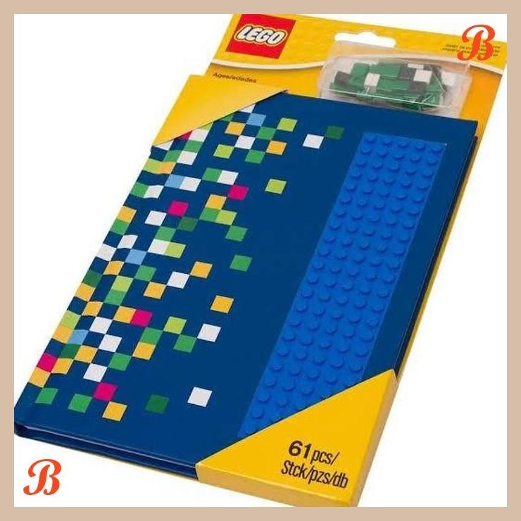 

| LNS | LEGO 853569 NOTEBOOK BASEPLATE COVER BLUE WITH 1 X 1 TILES BUKU TULIS