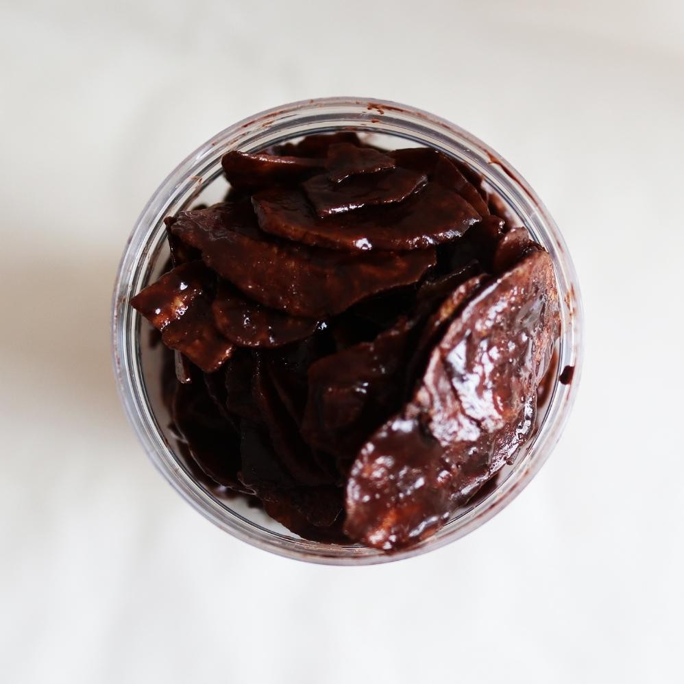 

CR - Hebiniyu - Keripik Pisang Coklat Lumer 500 Gram Kemasan Toples 1300 ml TERLARIS