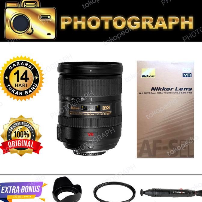 Nikon Nikkor Af-S 18-200Mm Vr Lensa Nikon 18-200Mm Vr Lens Nikkor Original
