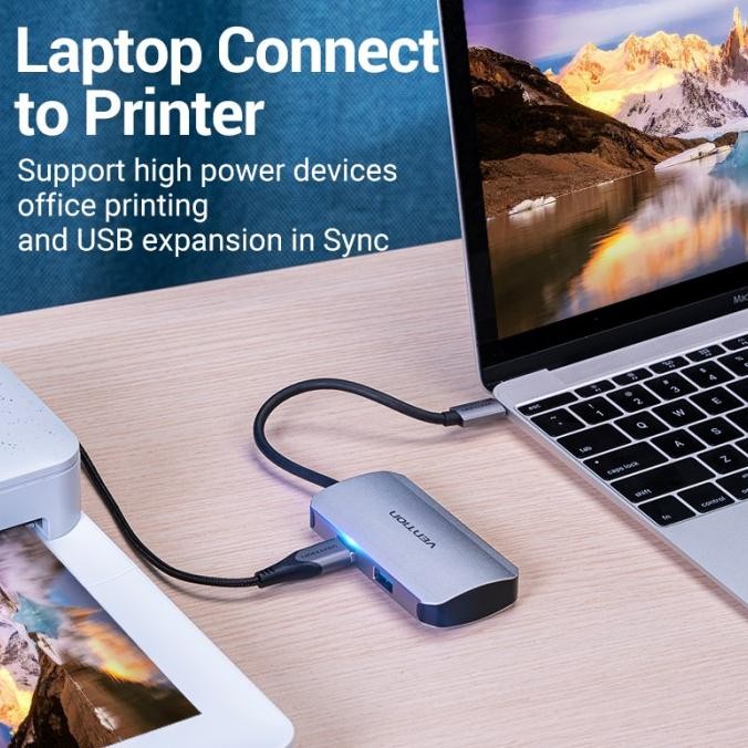 Vention Usb Hub Type-C To Type A Adapter Usb-C To Usb 3.0 With Pd