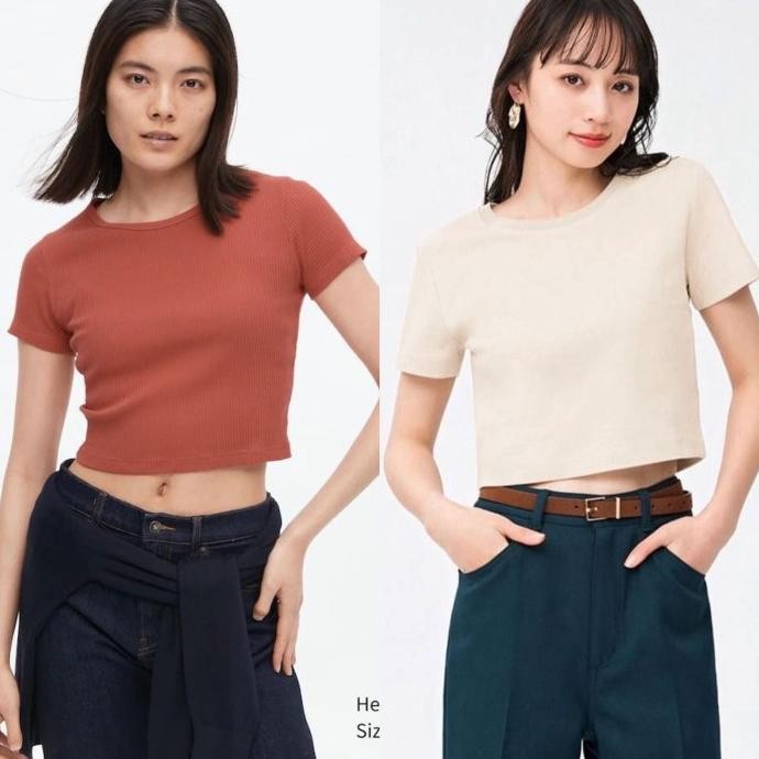 Uniqlo Ribbed Knit Crop Top | Knit Uniqlo Original 100% JS