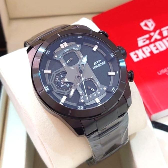 JAM TANGAN PRIA EXPEDITION E6828 E 6828 ORIGINAL FULLBLACK GARANSI