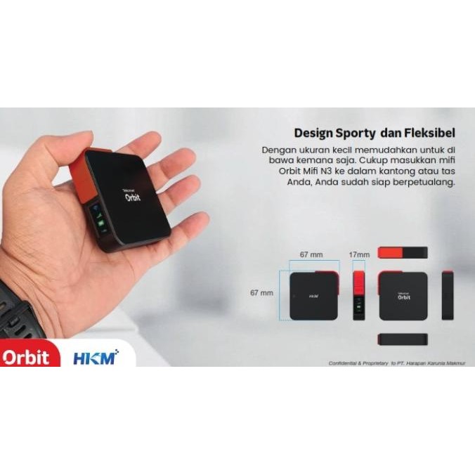 Telkomsel Orbit MiFi N3 HKM M23 Pro Modem WiFi Router 4G Free Telkomsel 15GB