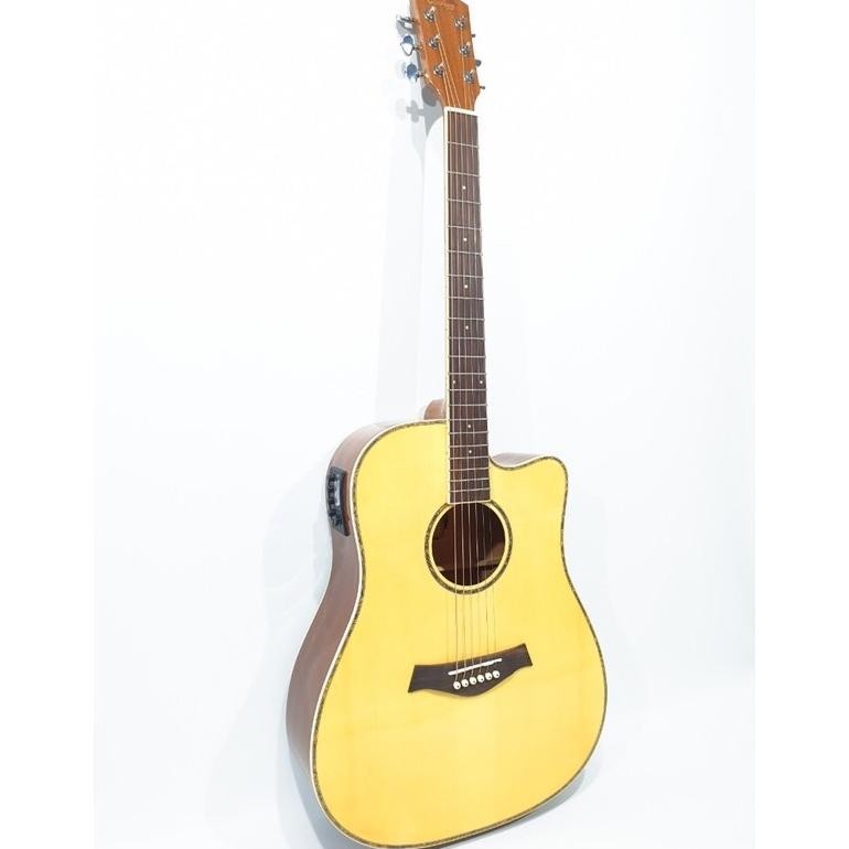 Gi Akustik Elektrik Merk Cowboy Tipe GWC-240 NAS Warna Natural Equalizer Tuner Cowboy