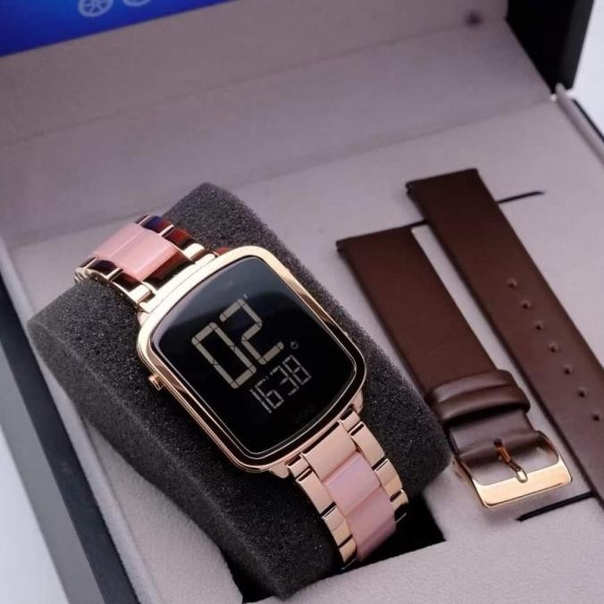 JAM TANGAN WANITA ALEXANDRE CHRISTIE AC9381 AC 9381 PINK BOX SET