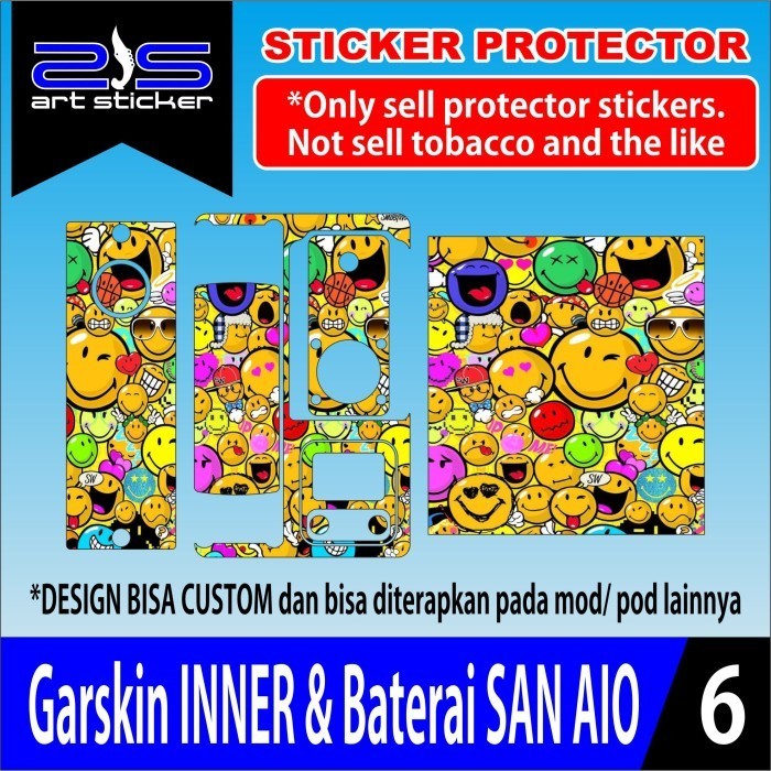 

Wrap* Inner Baterai San Aio Green Wrap Skin Stiker Garksin CUSTOM Gratis (2pcs)