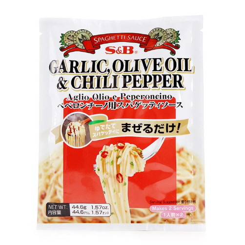 

Shoopmall - S&B Spaghetti Sauce Aglio Olio Garlic Olive Oil & Chili Pepper 44.6G