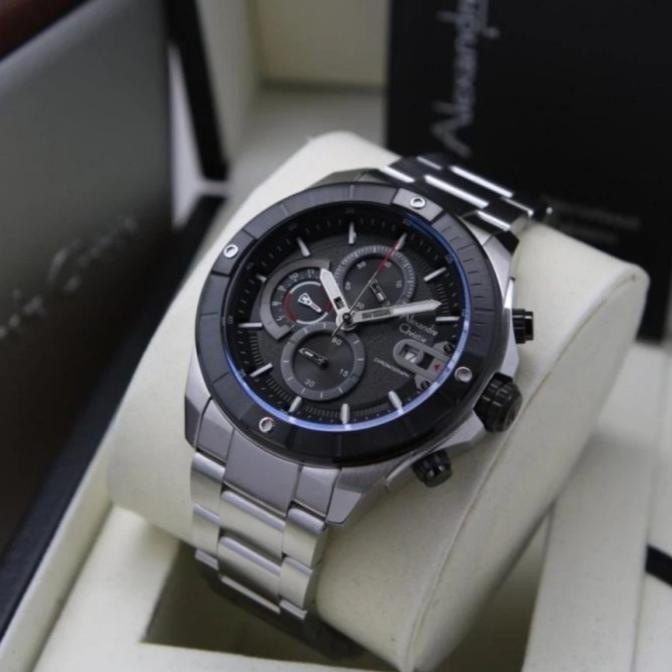 JAM TANGAN PRIA ALEXANDRE CHRISTIE AC6631 AC 6631 SILVER BLACK