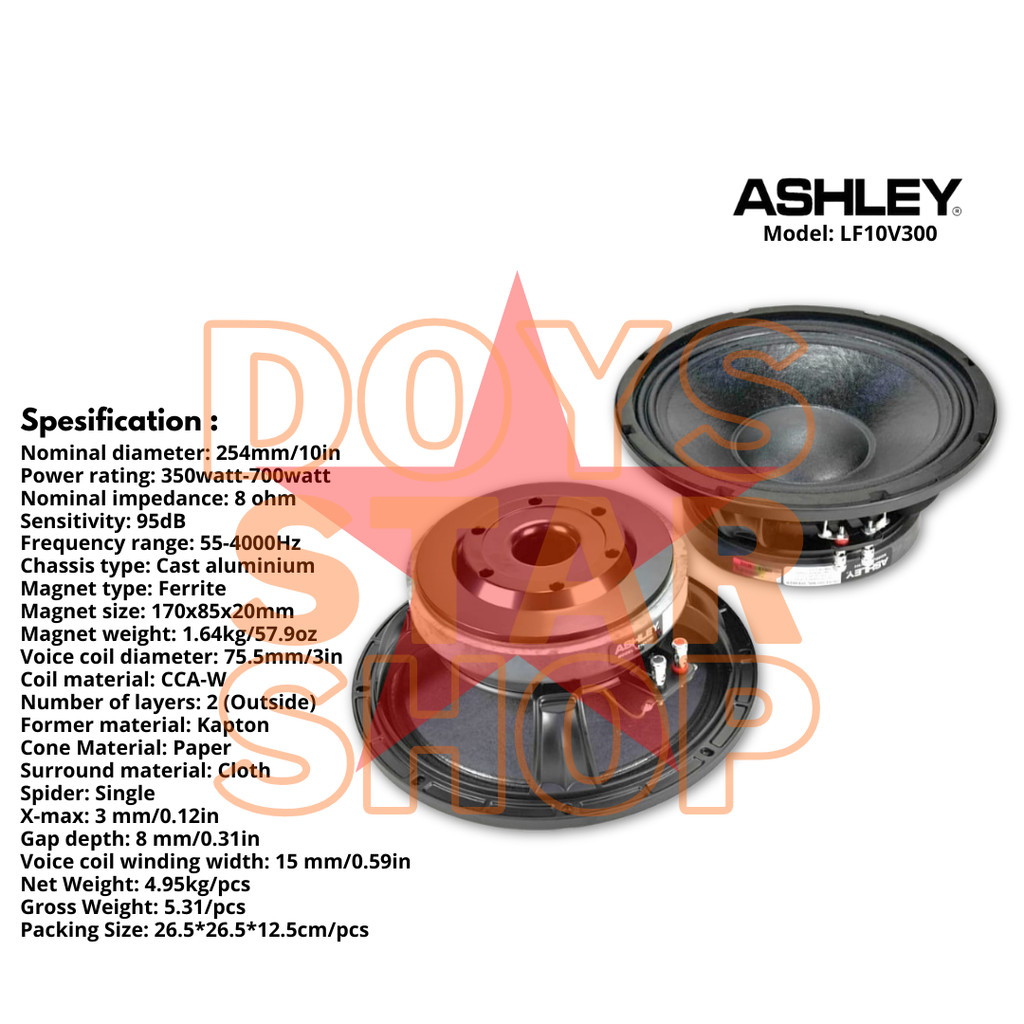 ORIGINAL ASHLEY SPEAKER ASHLEY LF10V300