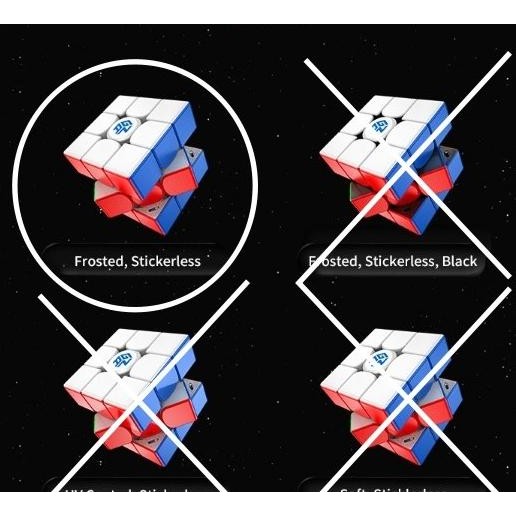 Rubik 3X3 Gan 11 M Pro Magnetic Primary Frosted Stierless 3X3X3