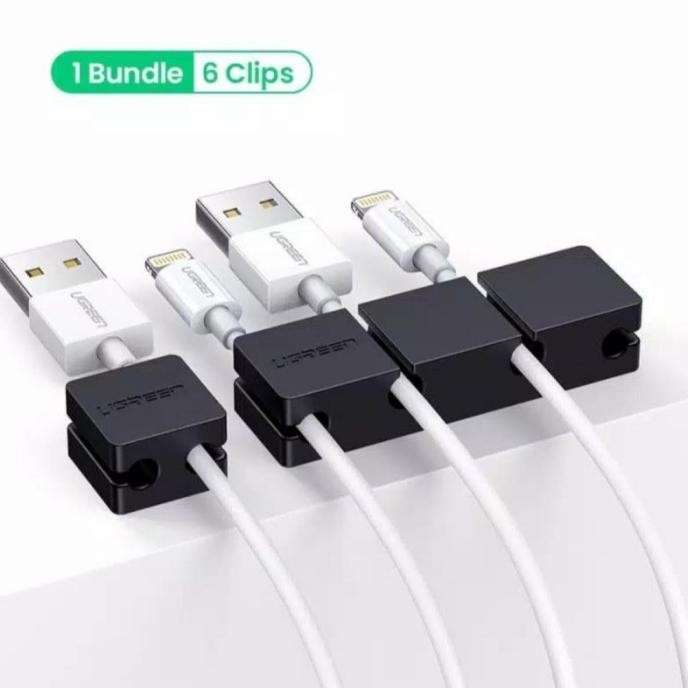 

TERMURAH - Ugreen klip kabel organizer flexible untuk merapihkan kabel 6 clips
