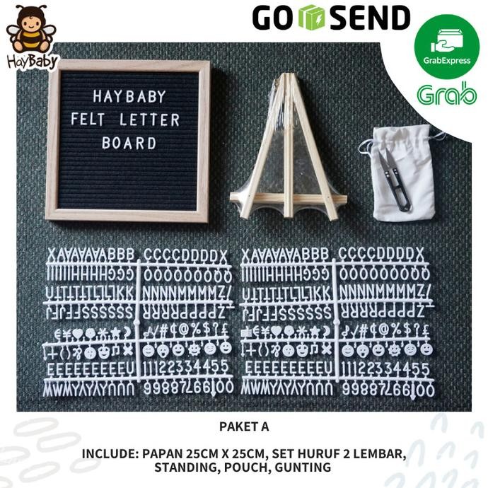 

TERBARU - FELT LETTER BOARD Set Lengkap/papan Nama Bayi. READY STOCK