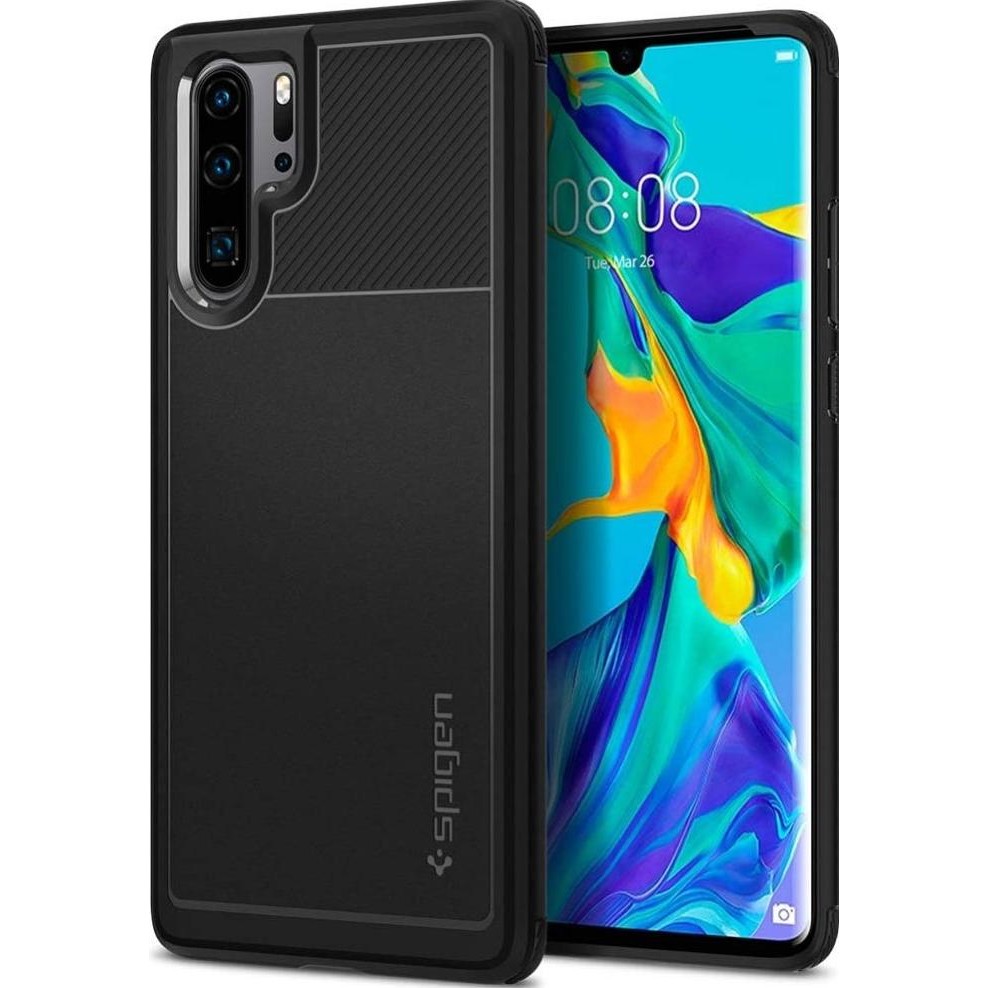 Case Huawei P30 Pro Spigen Softcase Corbon Fiber Rugged Armor Casing