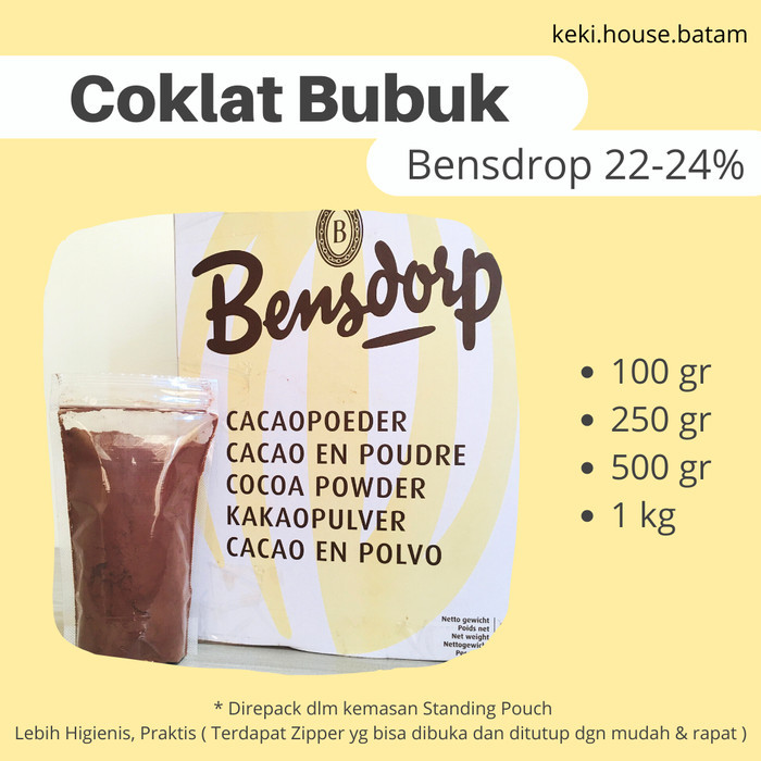 

Coklat Bubuk Bensdrop Cocoa Powder 100gr 250gr 500gr 1kg