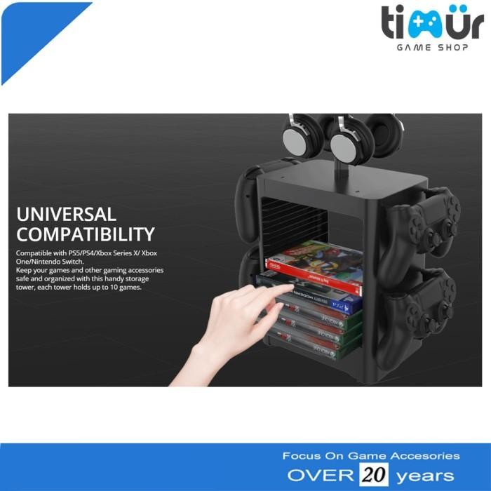 Universal Multifunctional Tempat Rak Kaset Nintendo Xbox One Ps4 Ps5