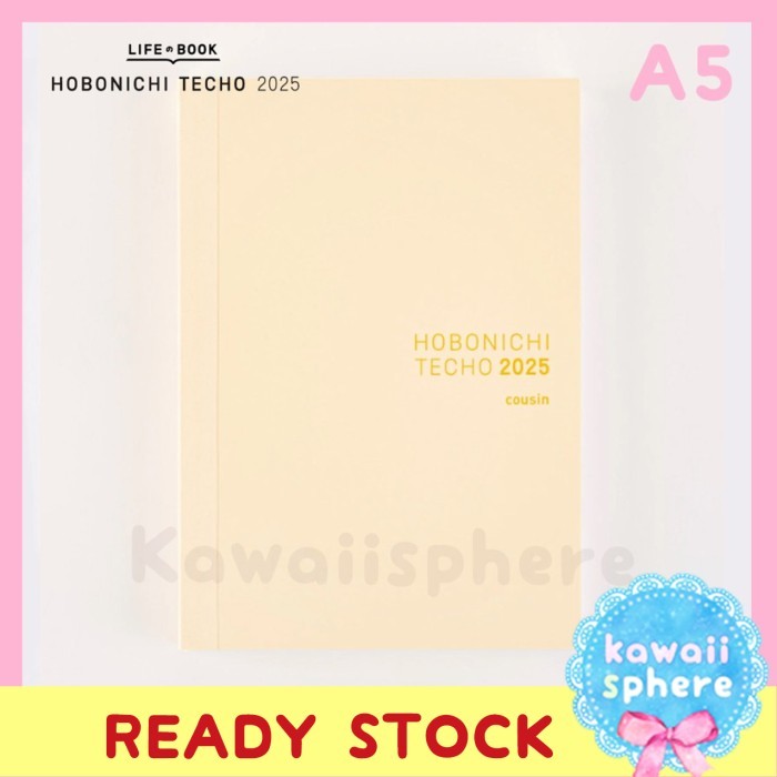 

Hobonichi Techo 2025 A5 English Cousin Book (January Start) Hobonichi 2025 Ready Stpck Handcarry