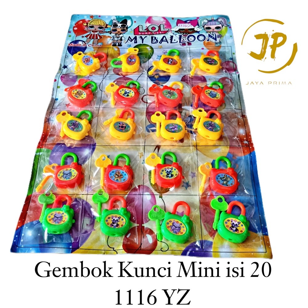 MAINAN ANAK GEMBOK KUNCI MINI ISI 20