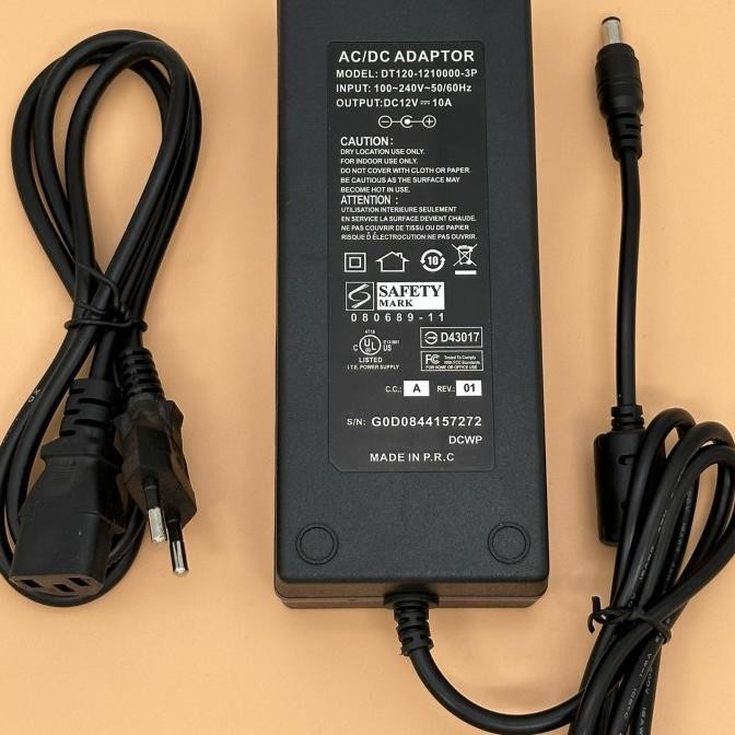 ADAPTOR 12V 10A POWER SUPPLY 12V 10A SWITCHING ADAPTOR LED Strip mntr