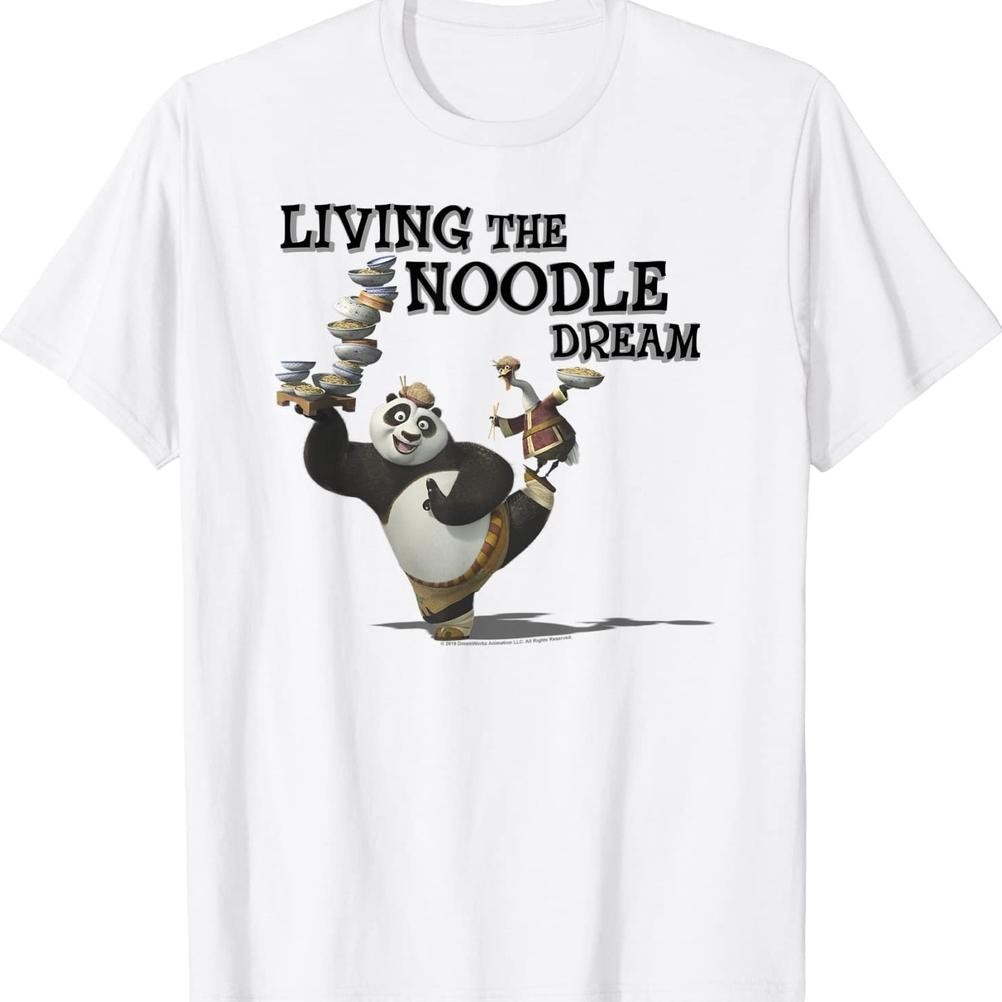 Kaos Kung Fu Panda Po And Mr. Ping Living The Noodle Dream Kaos Unisex