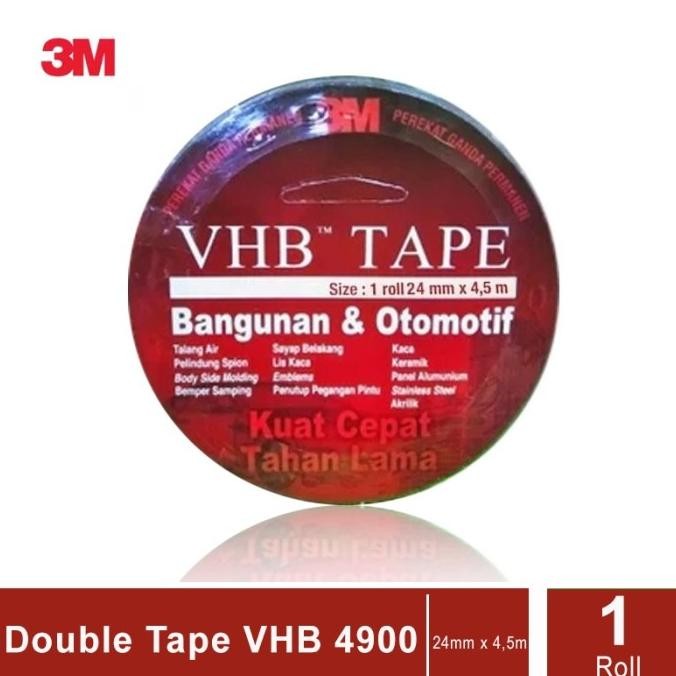 

3M VHB Double Tape Automotive 4900 size 24mm x 4.5m -Double Tape Mobil