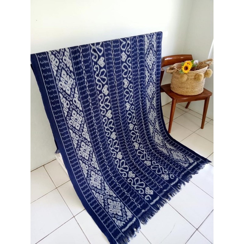 Kain Tenun Troso Blanket Navy Premium