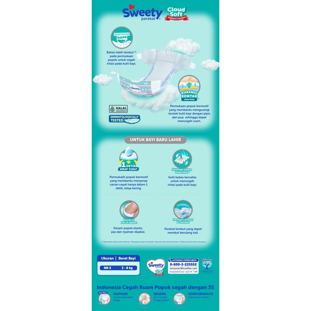 

Sweety Sier Comfort Nb S 40Sx3 + Softex Maternity Breast Pad 50S