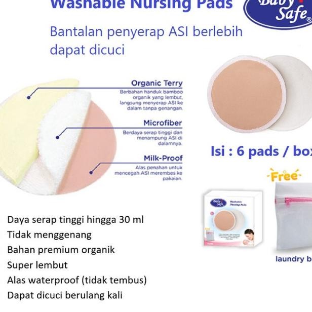 

Baby Safe Washable Nursing Pad - Breast Pad Breastpad Kain