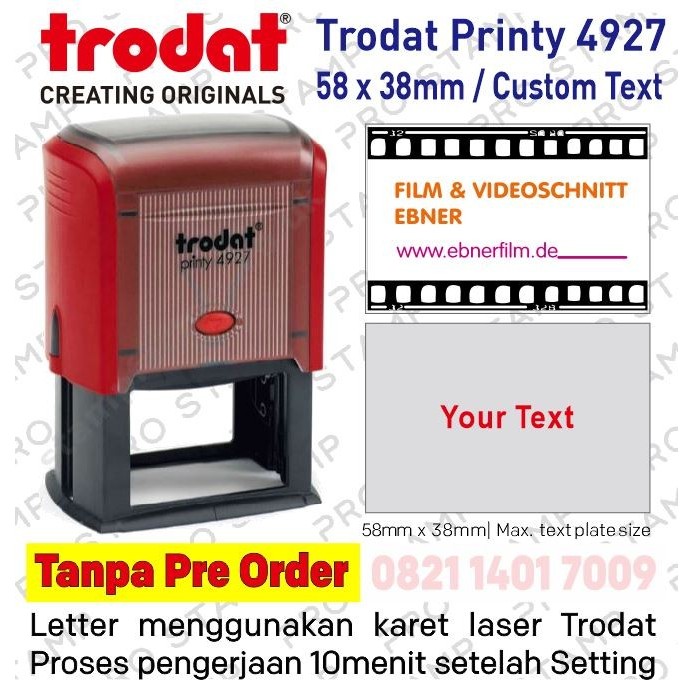 

Stempel Otomatis Custom Design Trodat 4927 (Ukuran 60x40 mm)