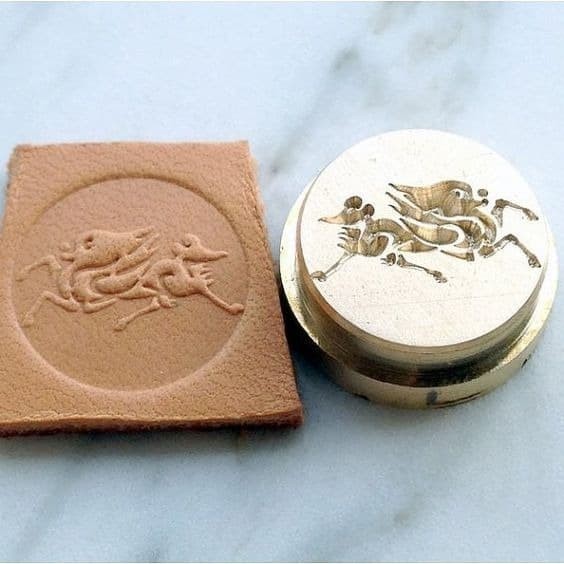 

Customized Brass Stamp for tanned leather hammer press emboss