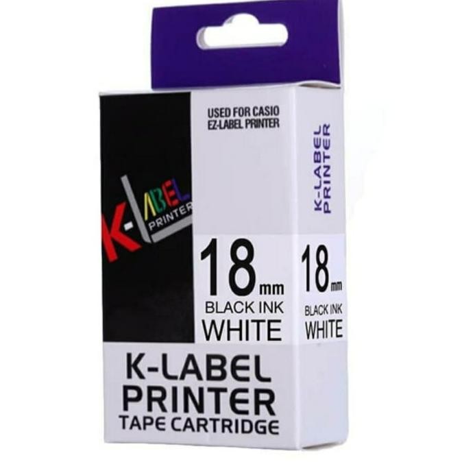 

TERSEDIA LABEL K-LABEL PRINTER 18 MM COMPATIBLE CASIO EZ TAPE PRINTER 18MM