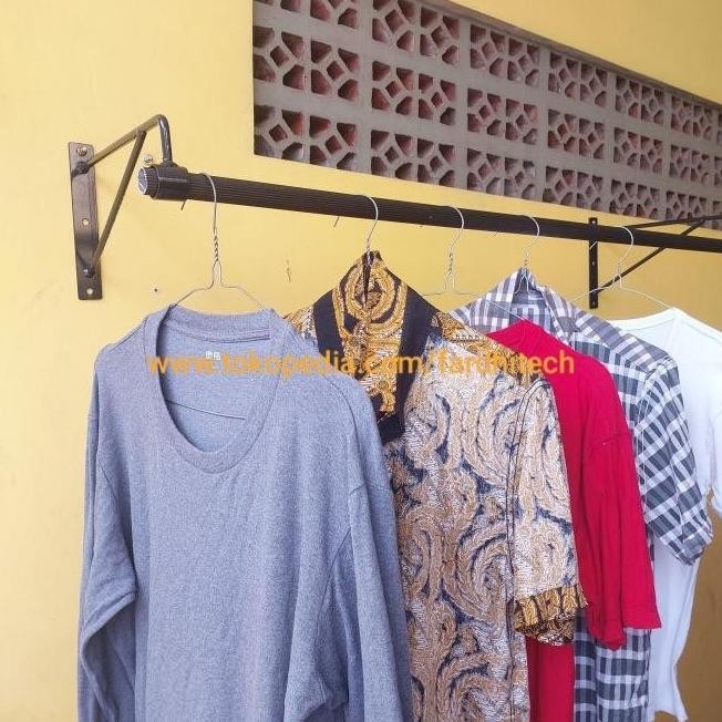 BRAKET PIPA JEMURAN, GANTUNGAN HANGER JEMURAN TEMPEL DINDING 1411T