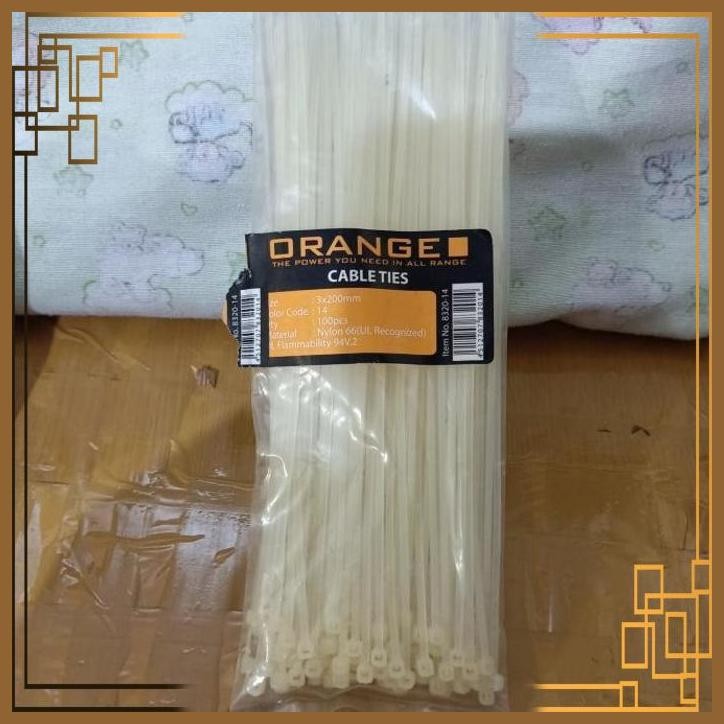

[JA55] TALI TIS/KABEL TIS/CABLE TIS PUTIH 20CM (3 X 200MM) ISI 100 PCS