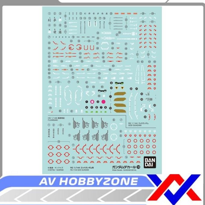 Gundam Decal 138 RG God Gundam
