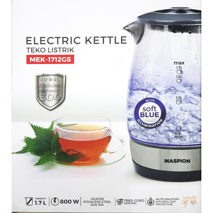 Maspion Teko Listrik MEK-1712GS 1,7 Liter / Kettle
