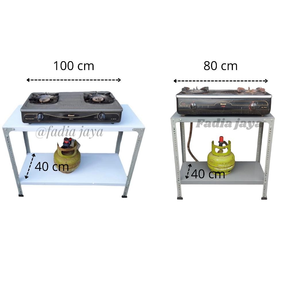 Meja Kompor Gas 2 Tungku Rak Kompor 2 Susun
