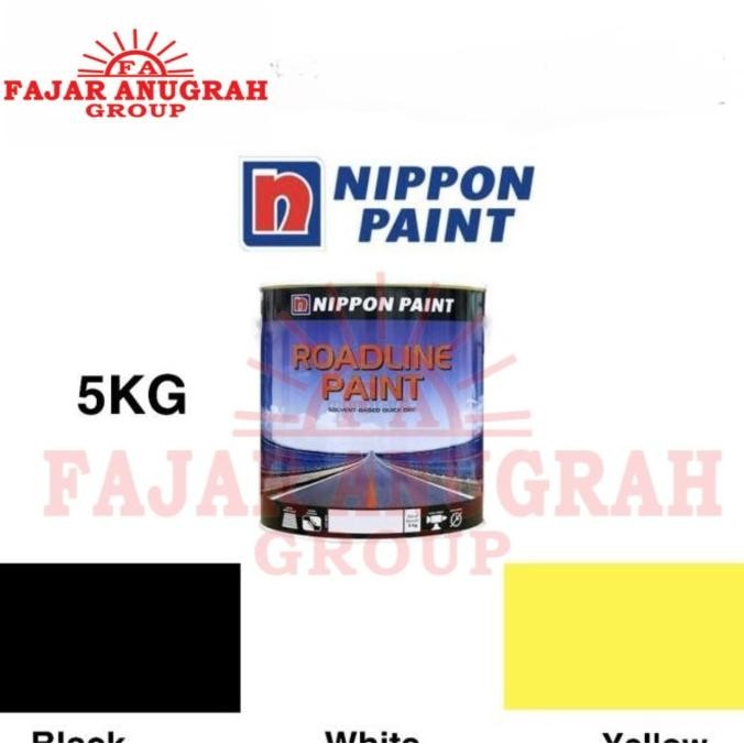 Cat marka jalan nippon paint roadline GALON (5kg) KUNING PUTIH HITAM