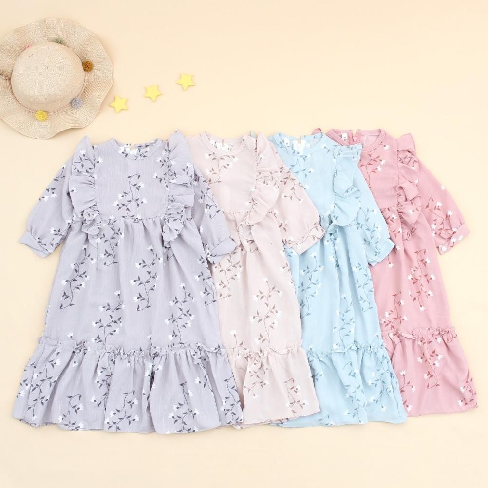 GAS ADELINE - Long Dress Anak 1-5 Tahun | Gas Muslim Anak