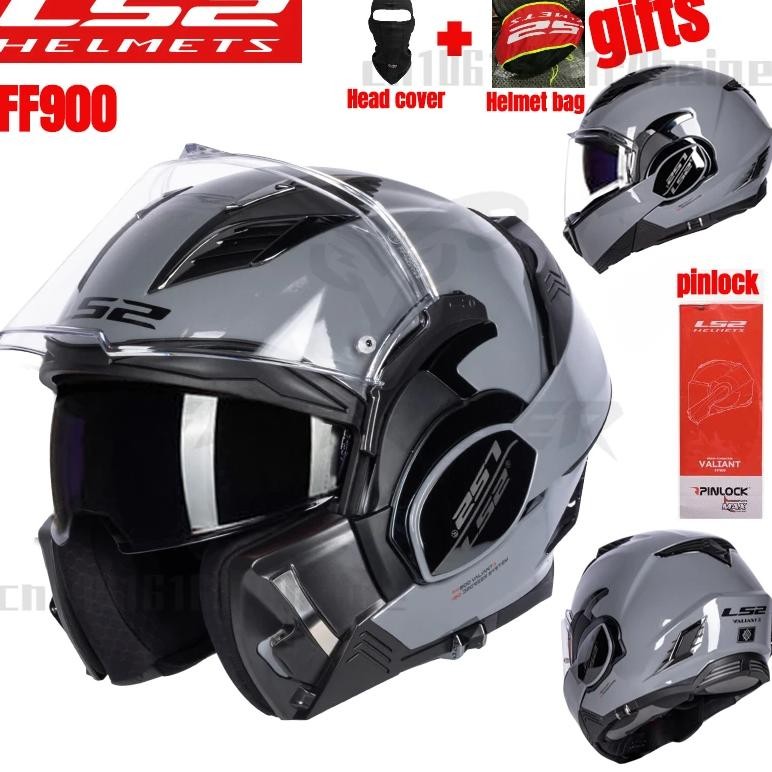 ls2 valiant ii motorcycle helmet ls2 ff900 flip up helmets dual lens modular casco moto casque full 