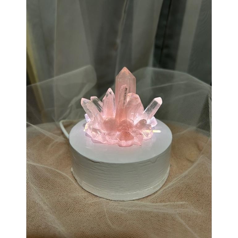 lampu tidur crystal lamp night light resin hadiah dekor