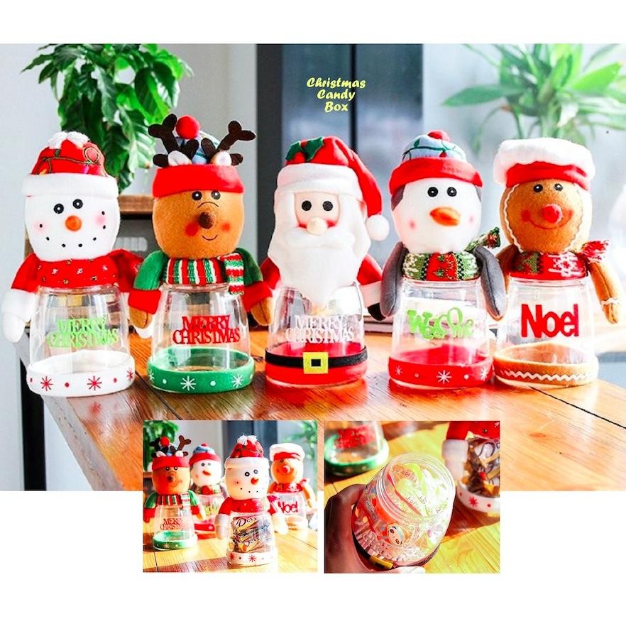 

Christmas Candy Box Kotak Permen snack Nuansa Natal motif boneka Natal Christmas decoration toples Natal