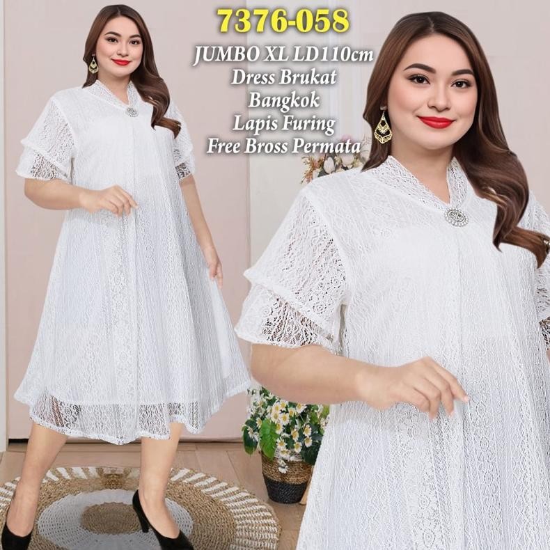 WTYU dress pesta LD 110 baju natal 7376 bisa seragaman