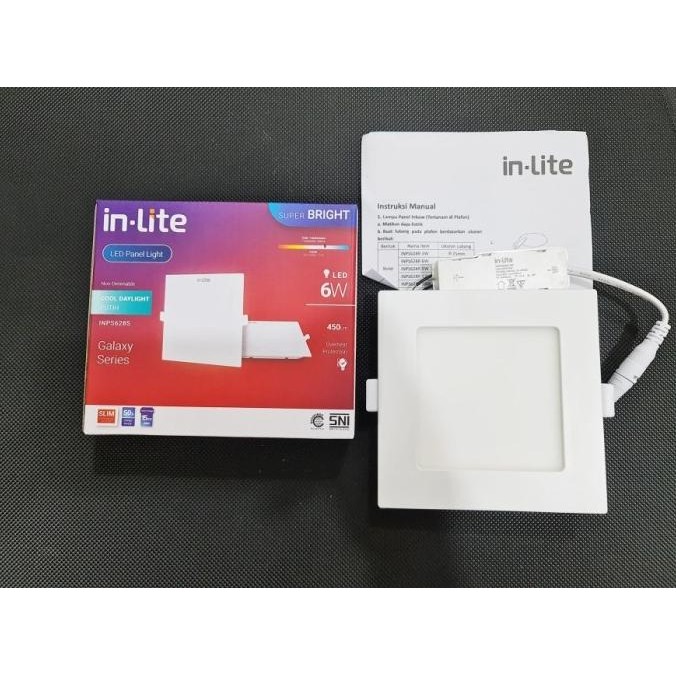 TERBARU - LAMPU DOWNLIGHT LED PANEL INLITE IN LITE 6W 6 WATT KOTAK INBOW
