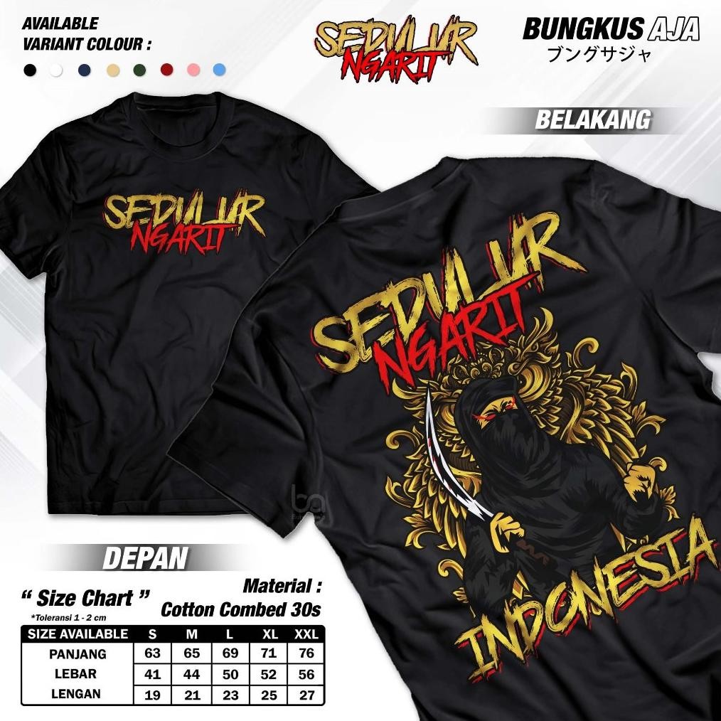 Kaos Sedulur Ngarit Indonesia Tukang Ngarit Arit Sakti T-Shirt Distro A1240