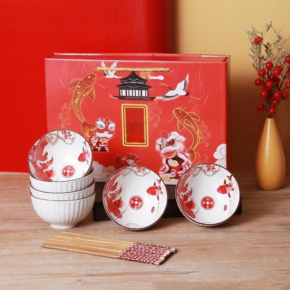 Hampers Mangkok Natal / Christmast Gift Set Mangkok Premium Peralatan Makan / Set Mangkok Hadiah Nat