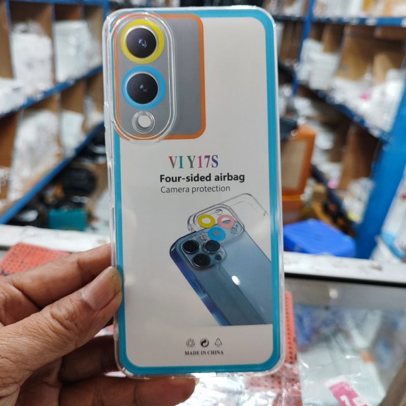 Sofcas Pelindung Casing hp Silikon Kondom bening Transparan Vivo Y17S bahan tebal lentur