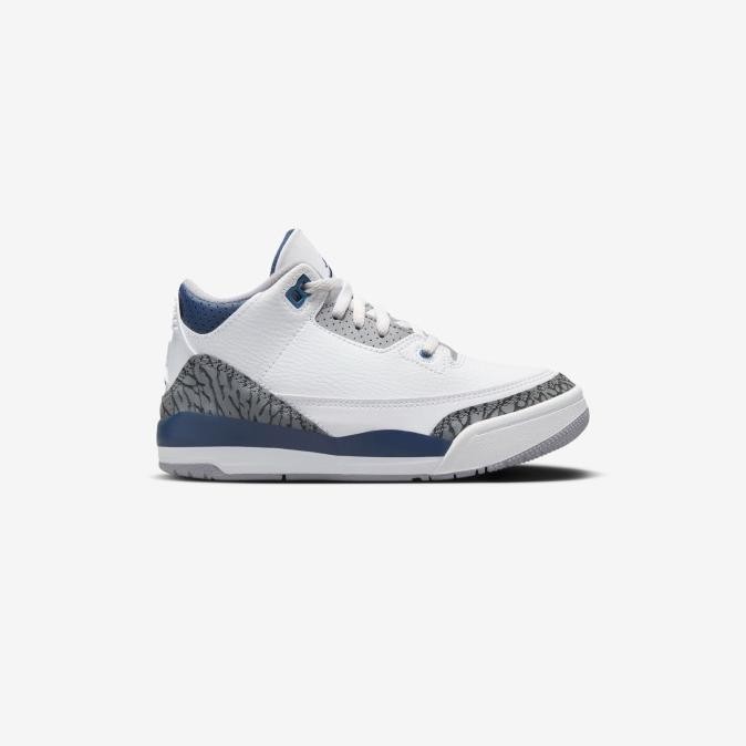 Sale Sepatu Anak Air Jordan 3 Retro Kids White/Midnight Navy Original 100%